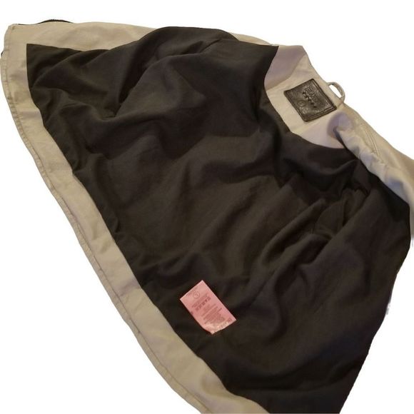 Blank Nyc GIRL’S Gray Full Zip Belted Faux Leather Moto Jacket Size Large - Picture 10 of 16